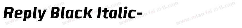 Reply Black Italic字体转换